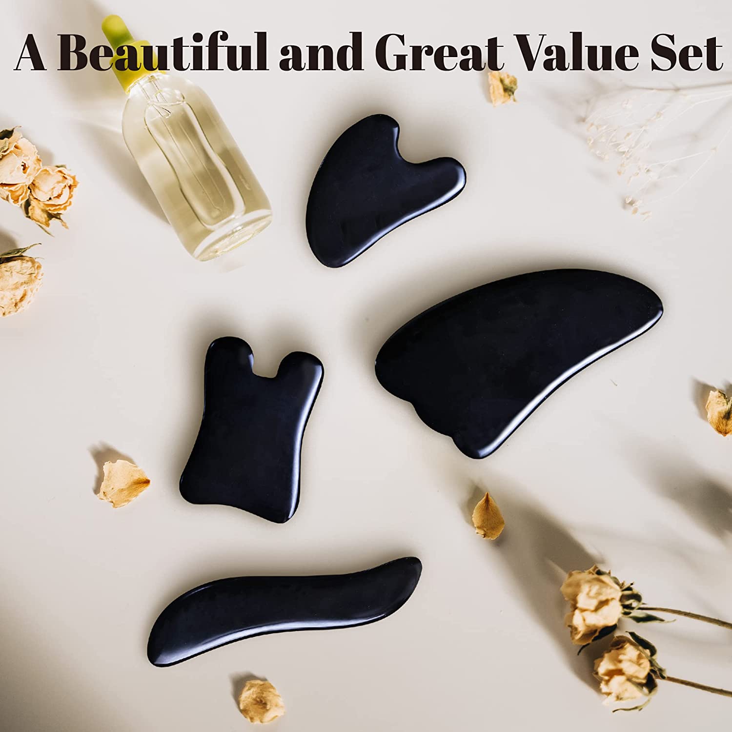 Rena Chris Rose Quartz Gua Sha, Natural Jade Gua Sha Facial Tools for SPA Acupuncture, Pink Gua Sha Stone for Body Face Neck and Eye, Skin Care Gift for Woman - Image 7